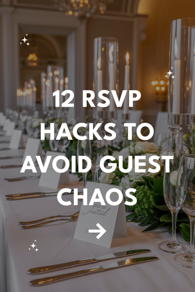 Elegant dinner table setup with RSVP hacks for stress-free guest management at events.