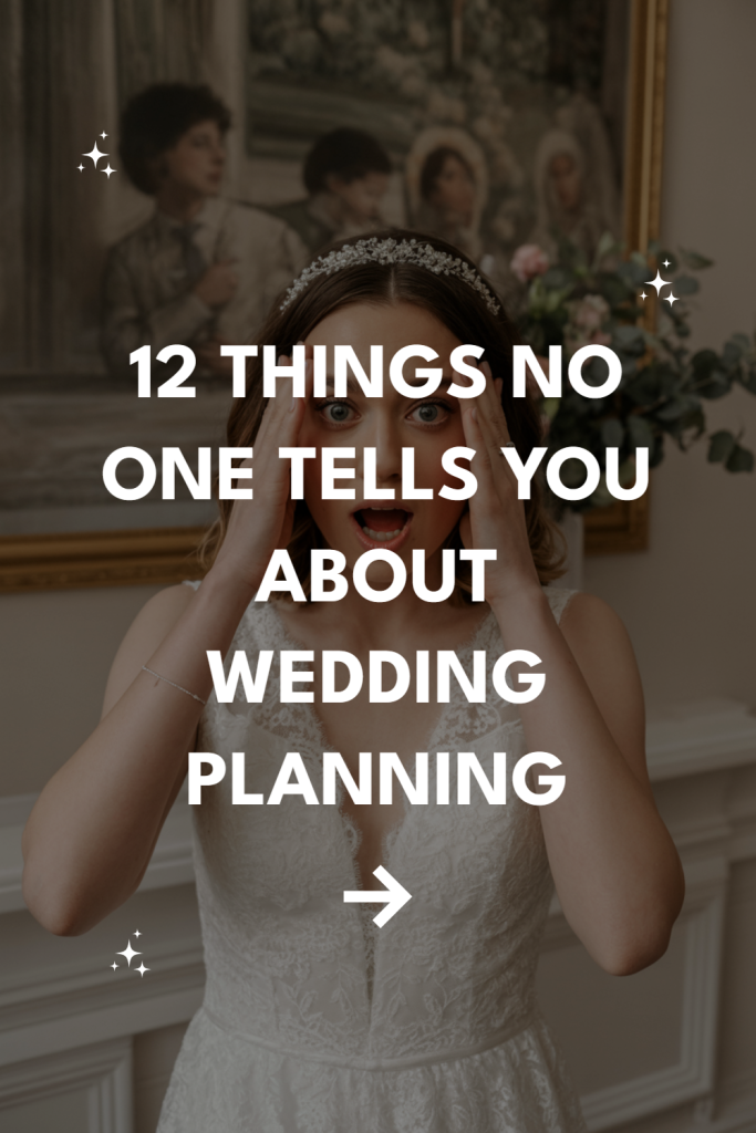 Bridal surprise: 12 wedding planning secrets revealed in emotional wedding photo.