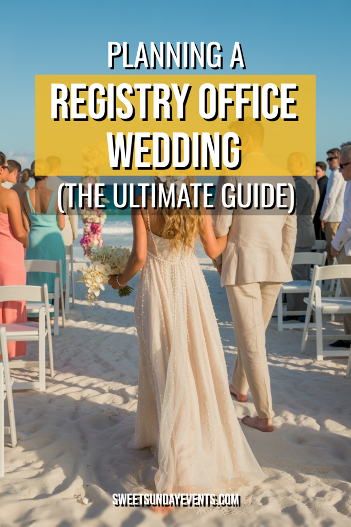 Beautiful beach wedding scene with bride and joyful guests celebrating love outdoors.