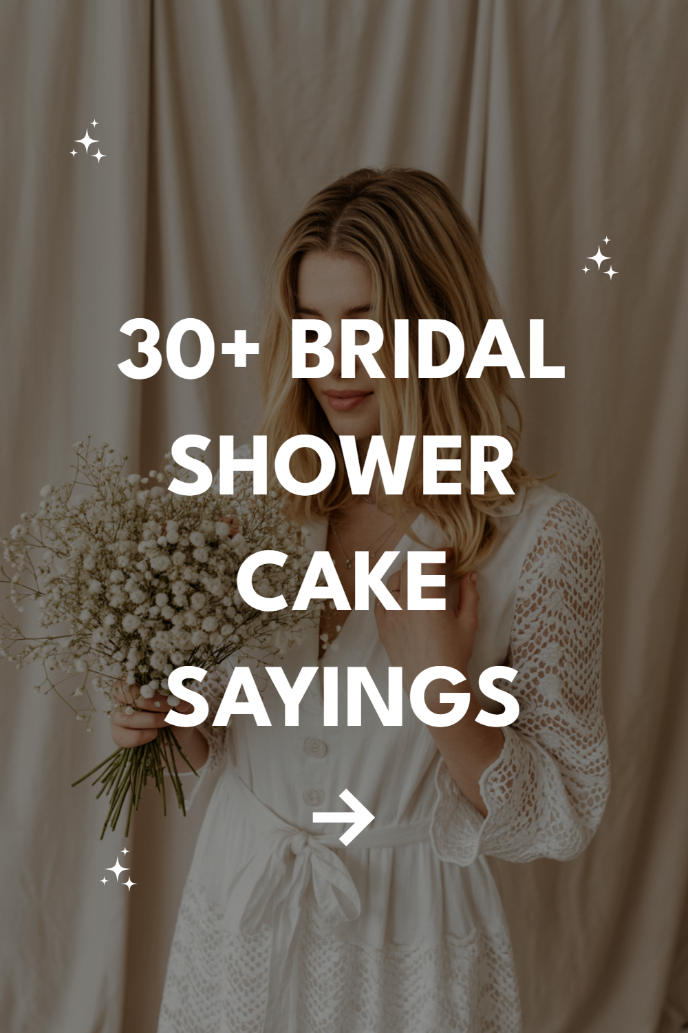 Elegant bridal shower cake sayings with a romantic theme and dreamy floral accents.