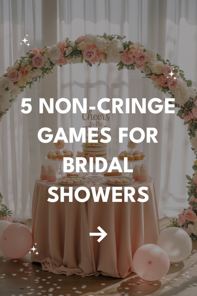 Bridal shower games ideas with elegant decorations, treats, and a charming atmosphere for guests.