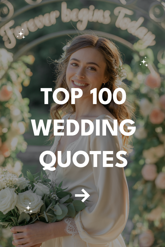Radiant bride in flowing dress with floral bouquet at outdoor wedding ceremony.