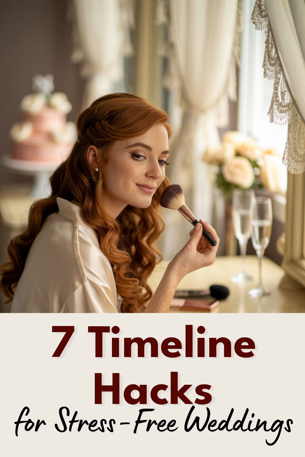 Bride preparing for her wedding day, featuring elegance, serenity, and stress-free tips.
