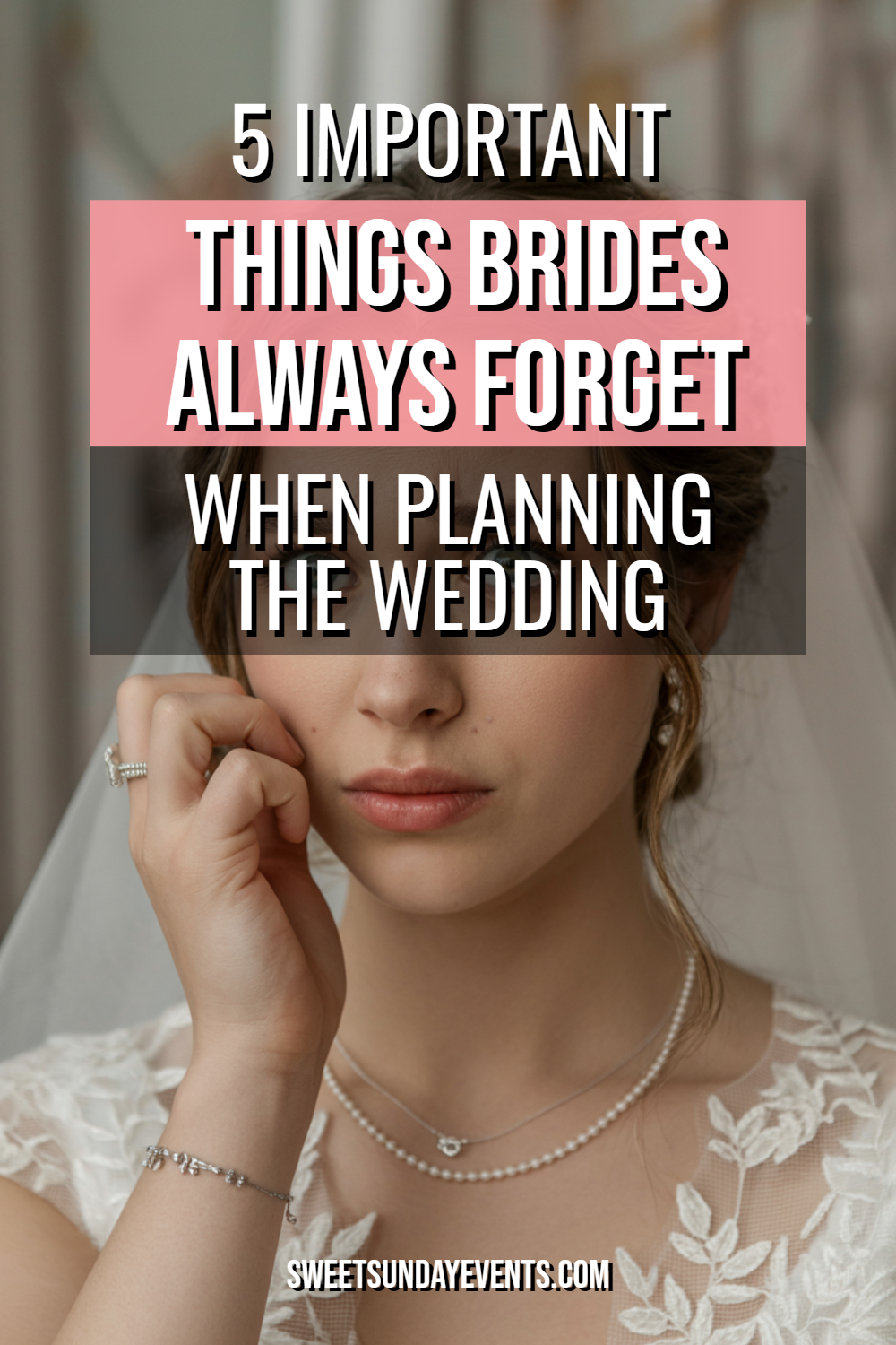 Bridal planning tips: Five essential details brides often overlook for their wedding day.
