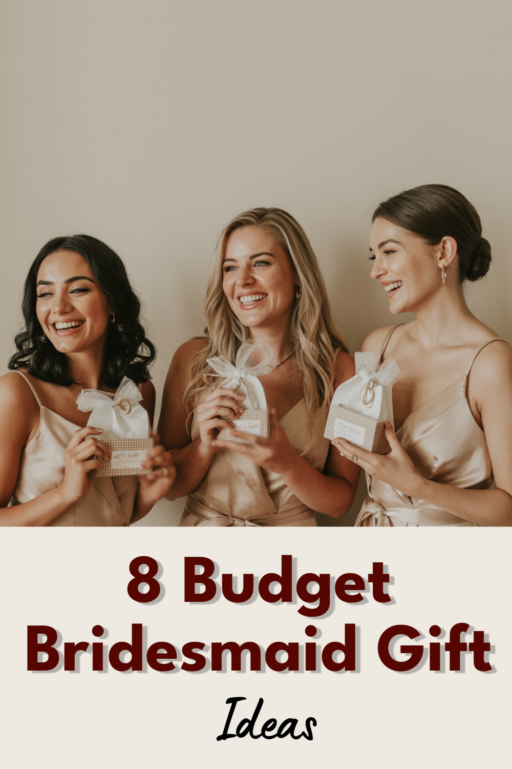 Joyful bridesmaids in elegant dresses celebrate with thoughtful gift ideas for special occasions.