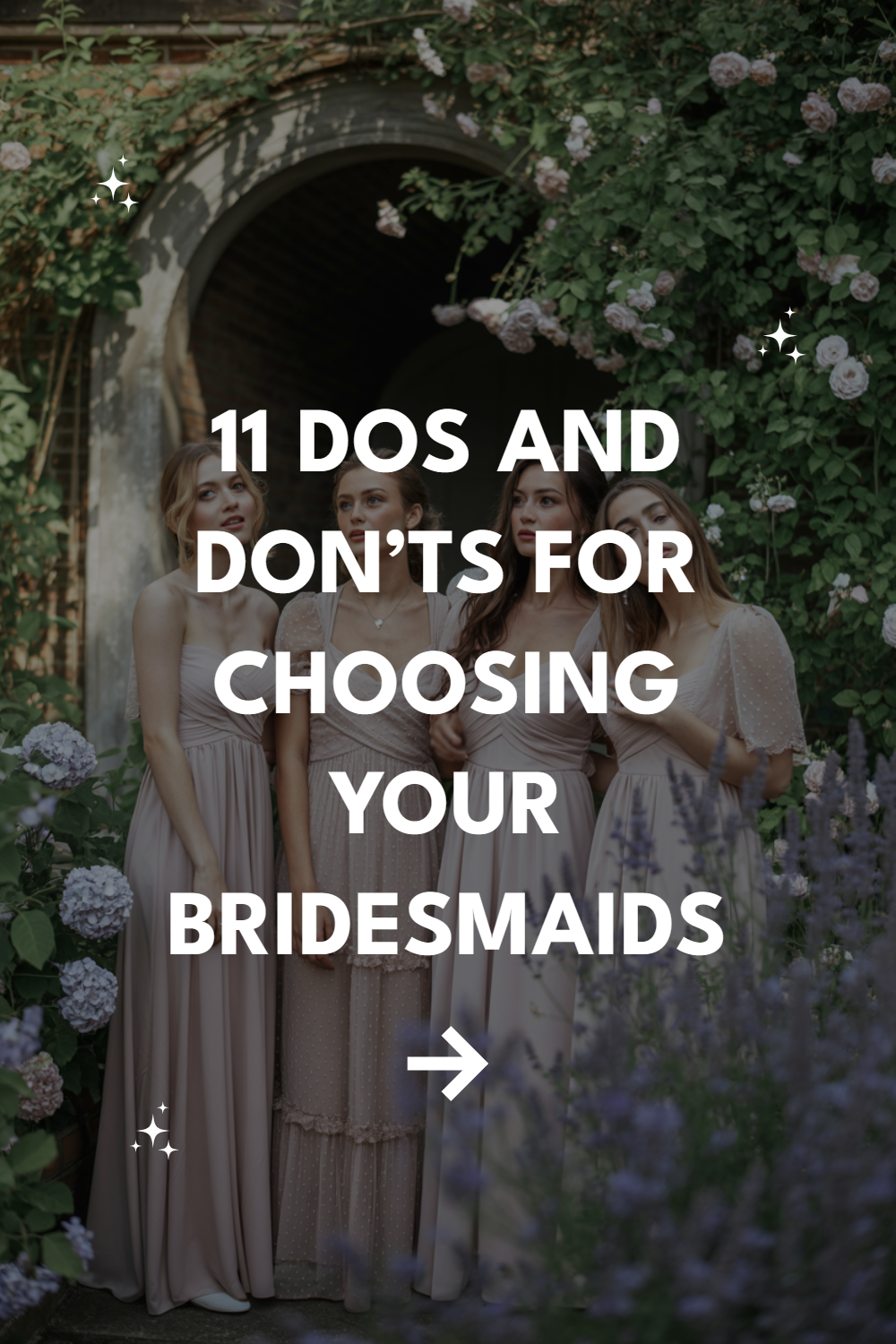 Bridesmaids in pastel dresses celebrate a wedding, offering tips for choosing your wedding party.
