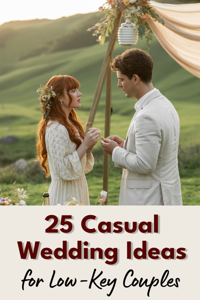 Romantic outdoor wedding scene with a couple, lush hills, and beautifully crafted altar.