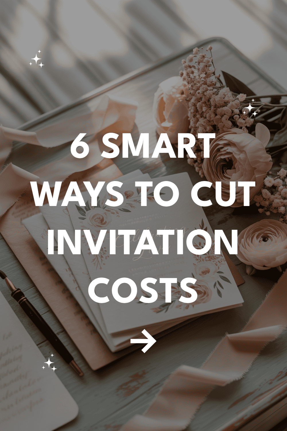 Elegant event invitations with floral designs and cost-cutting tips for budget-friendly planning.