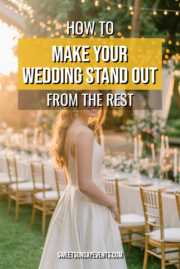 Elegant outdoor wedding reception with stunning decor, bride in beautiful gown, and romantic ambiance.