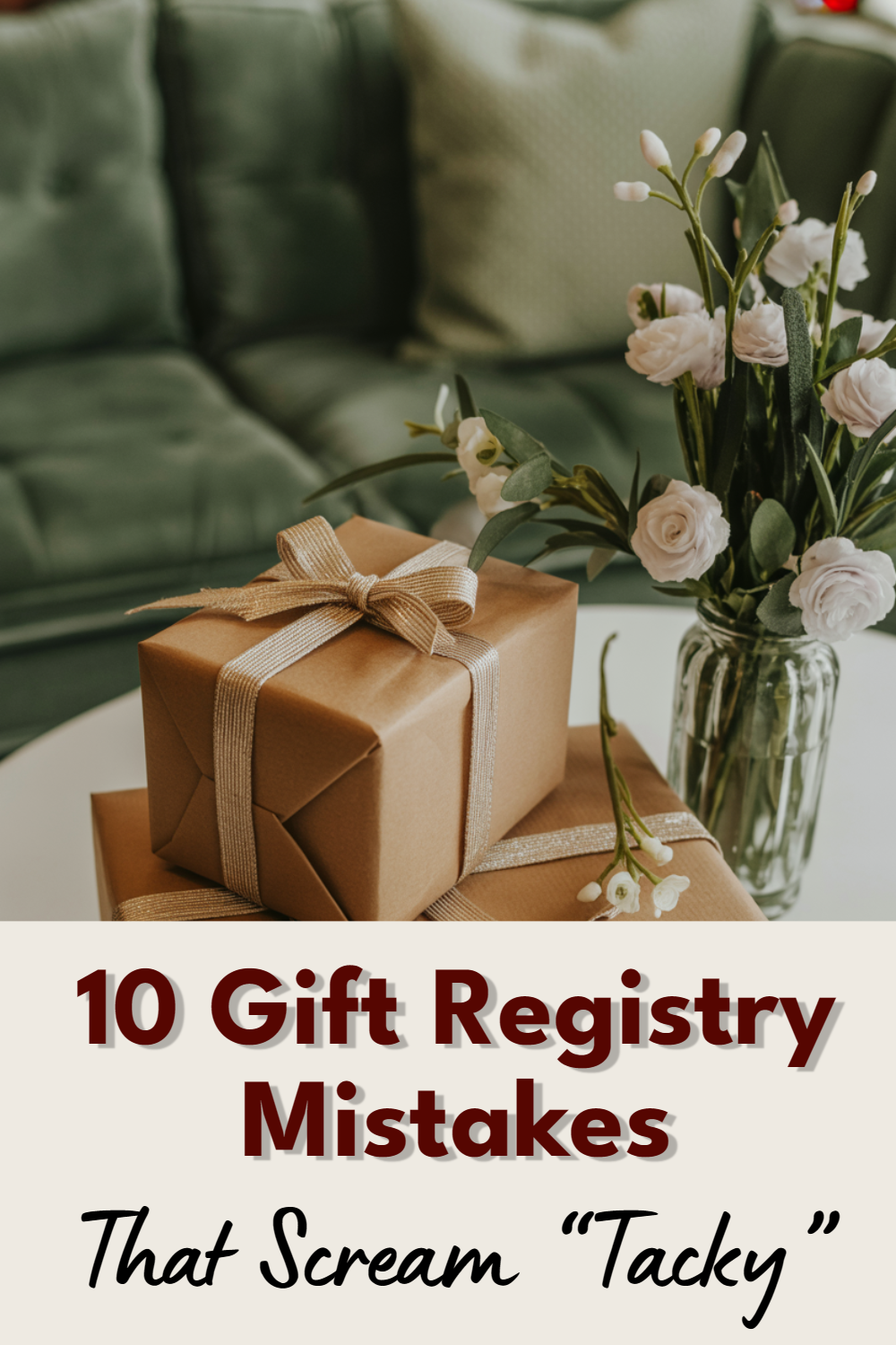 Elegant gift-wrapped packages and floral decor create a cozy atmosphere for thoughtful gift-giving.