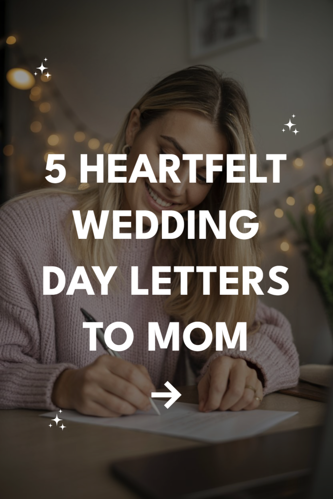 Woman writing heartfelt wedding letters to mom in a cozy, illuminated setting.