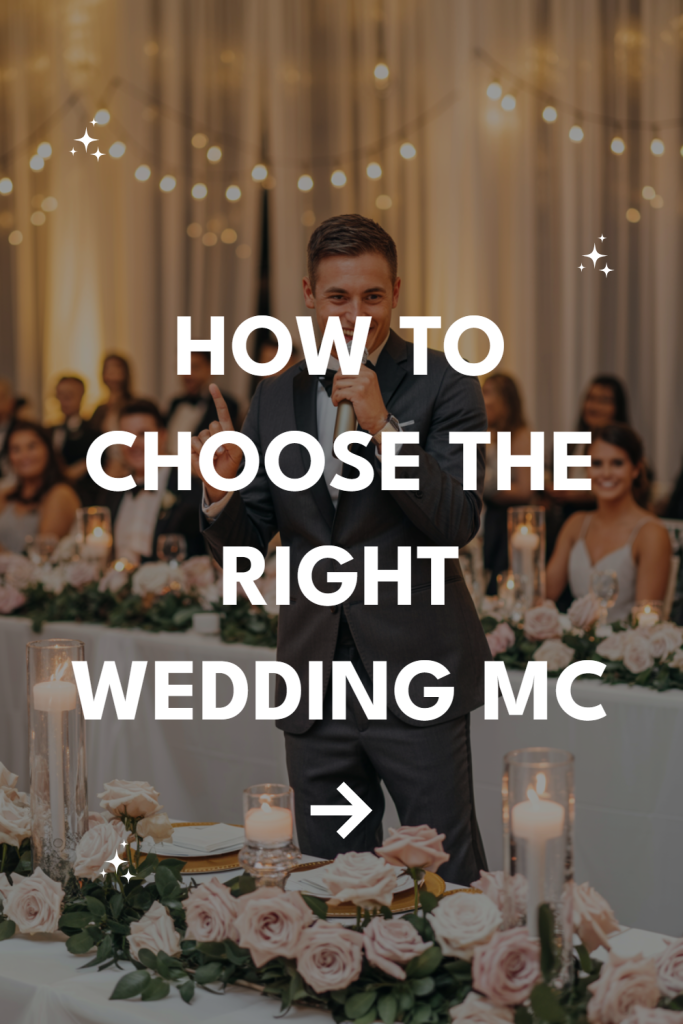 Engaged wedding MC captivates guests, highlighting tips for choosing the perfect wedding MC.