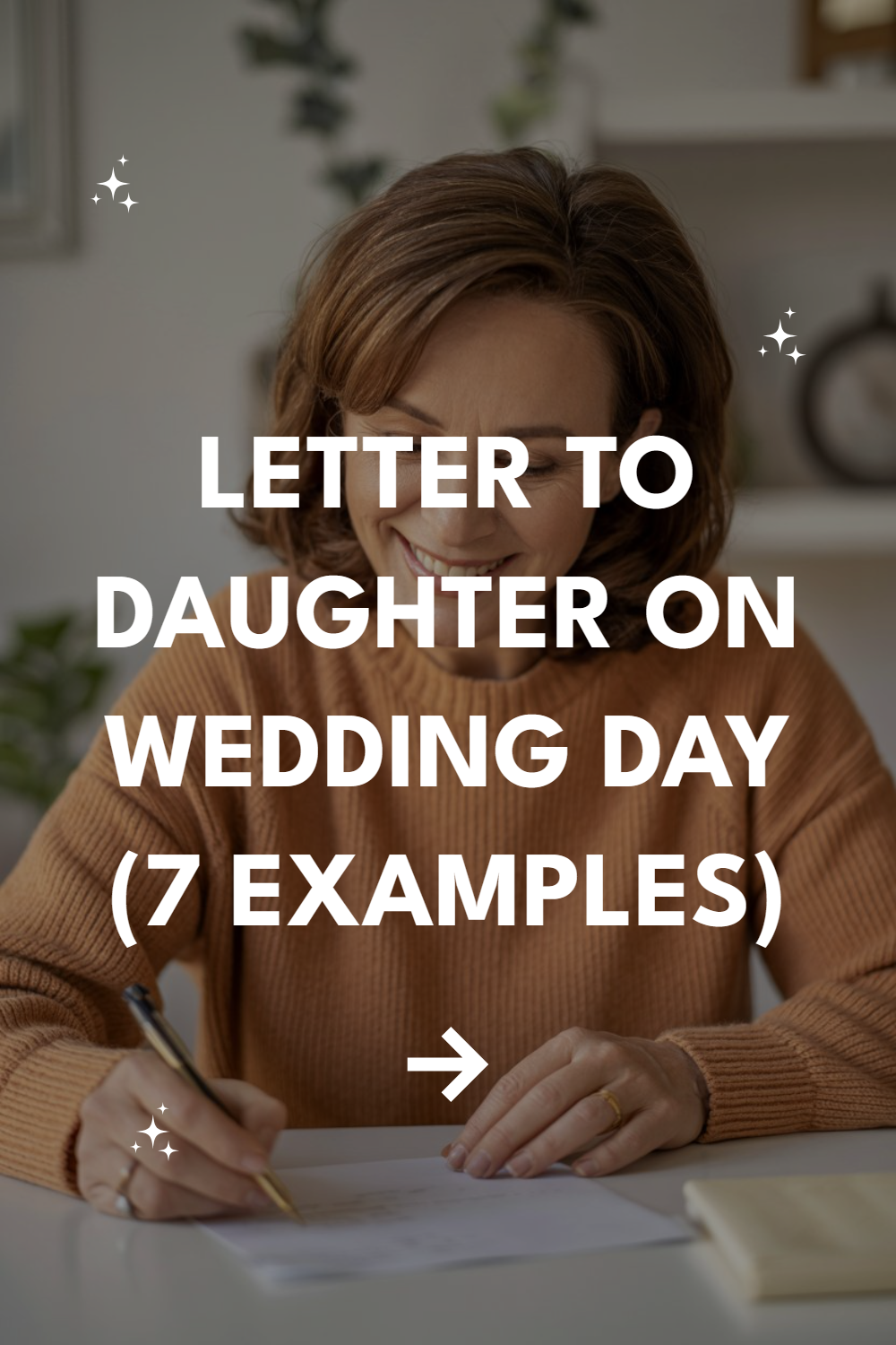 Heartfelt letter by a mother to her daughter on wedding day, capturing love and reflection.