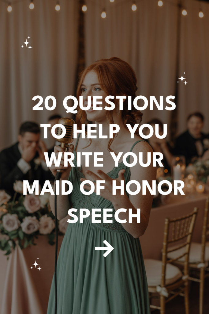 Maid of Honor delivers a heartfelt speech at a beautiful wedding reception, inspiring joy.