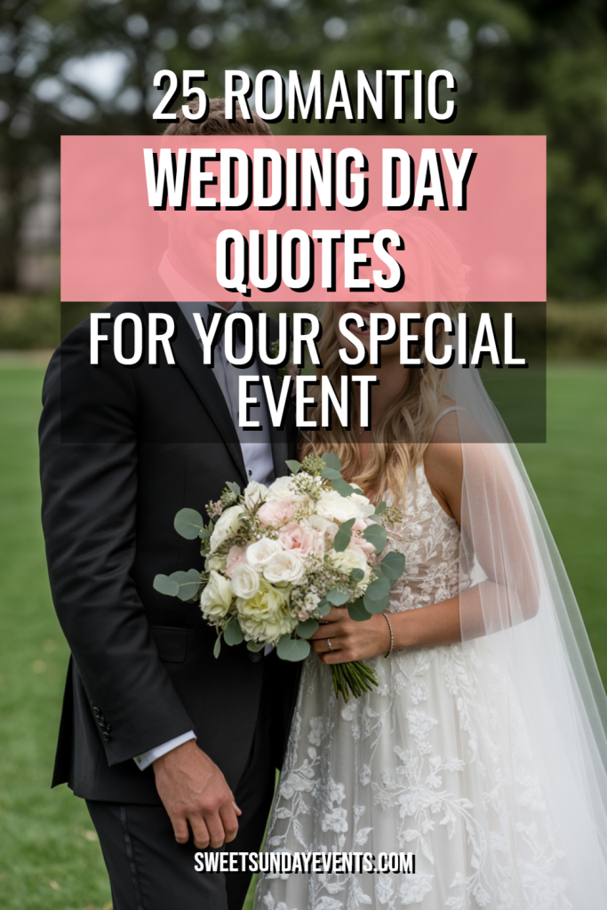 Romantic wedding couple in elegant attire with soft lighting and lush greenery backdrop.