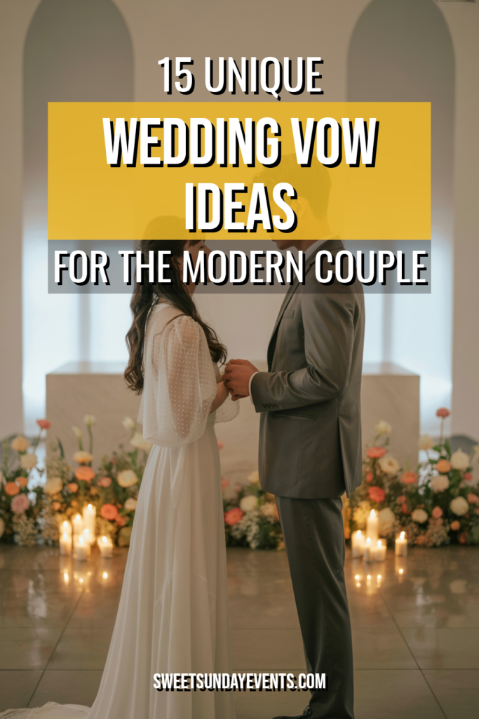 Couple exchanging wedding vows in a romantic setting, embodying modern love and commitment.