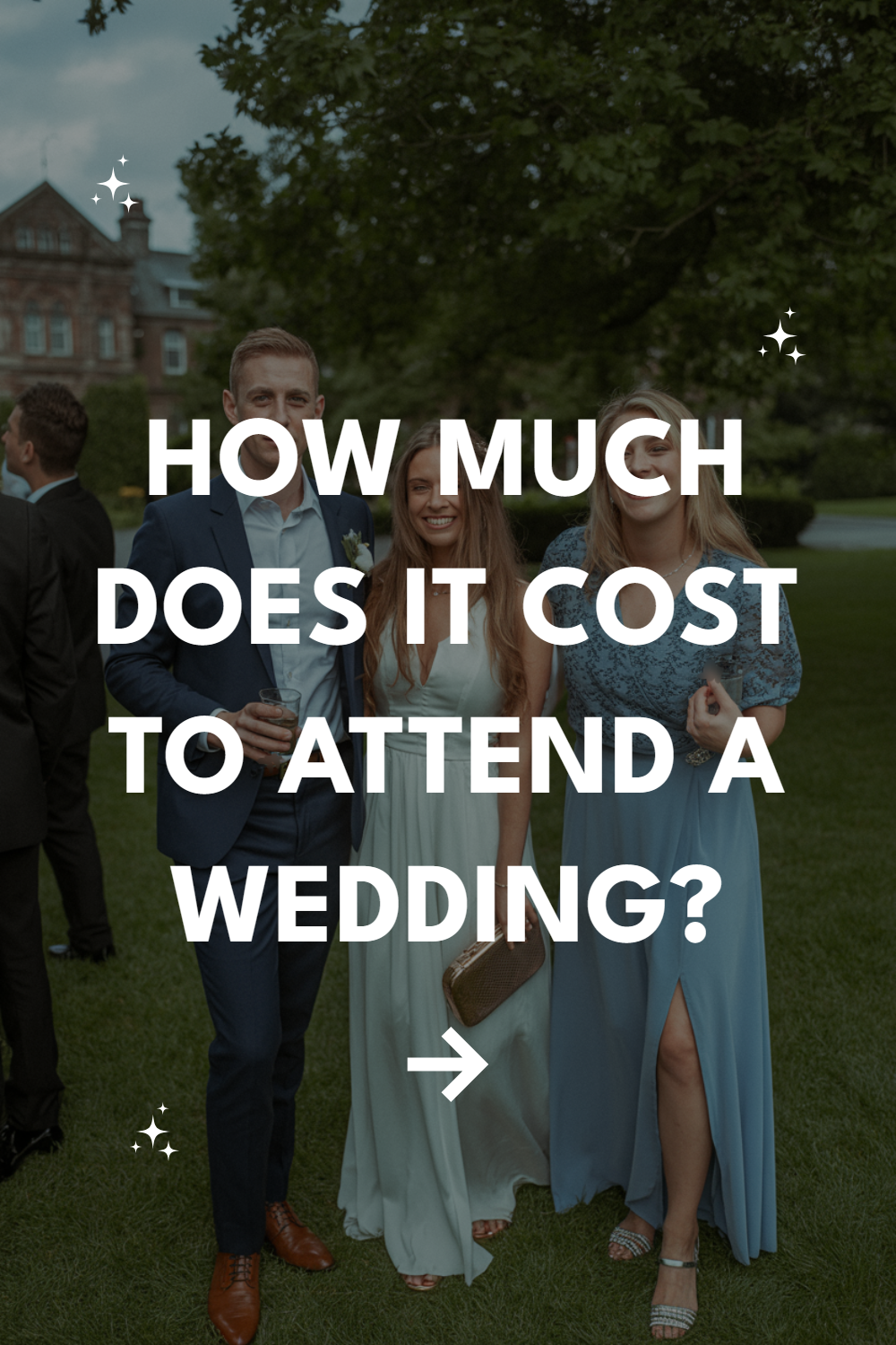 Elegant wedding celebration with guests in formal attire enjoying a joyful outdoor reception.