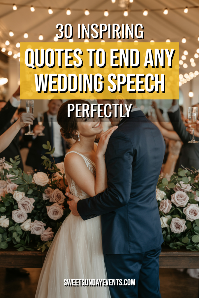 Couple embraces joyfully at their romantic wedding celebration surrounded by happy guests.