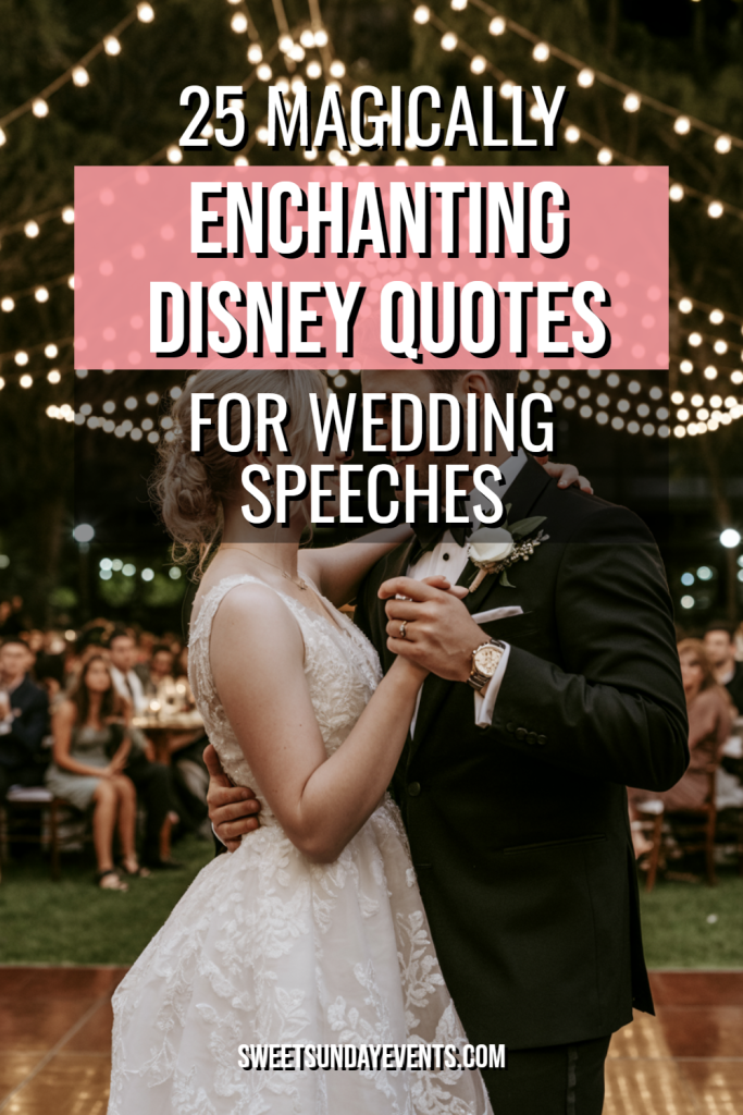 Couple’s romantic first dance at a beautifully decorated outdoor wedding under enchanting fairy lights.