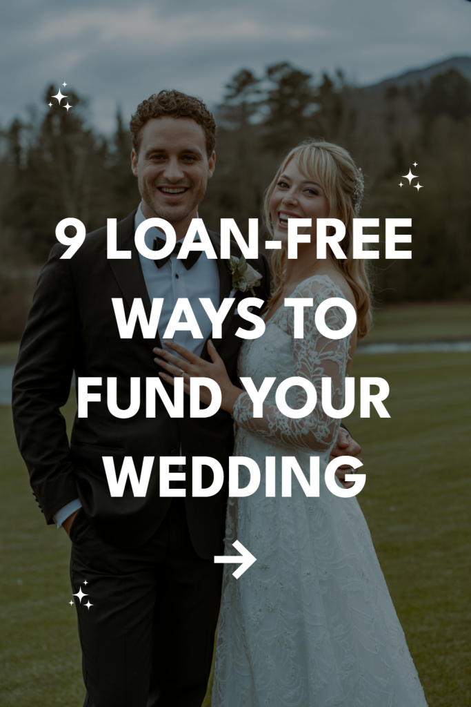 Elegant couple at a wedding sharing joyful moments with tips for debt-free wedding funding.