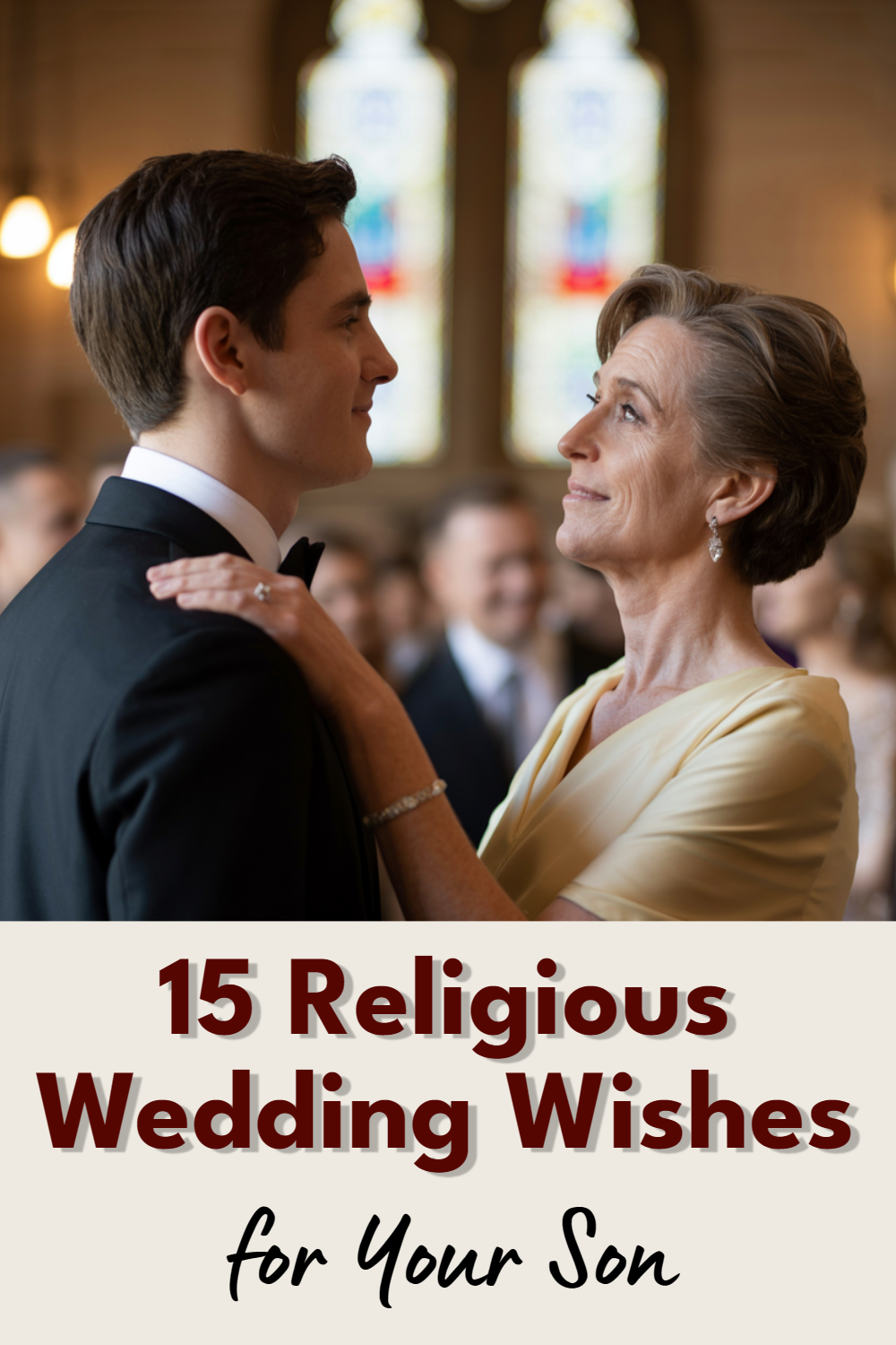 Mother and son share a joyful dance at a heartfelt wedding ceremony.