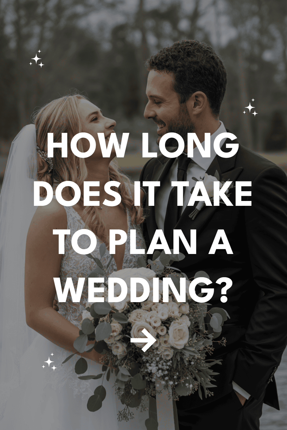 Couple in wedding attire smiling together, exploring wedding planning tips for a perfect celebration.