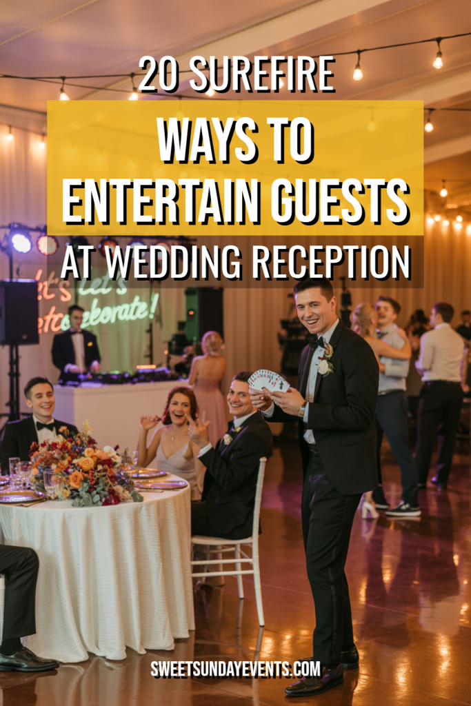 Lively wedding reception featuring elegant decor, joyful guests, and engaging entertainment on the dance floor.
