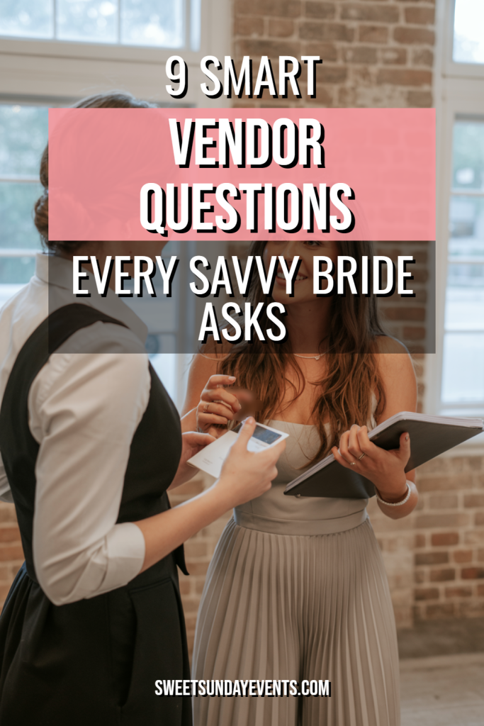 Bride consulting with a vendor in a stylish setting, focused on smart wedding planning questions.