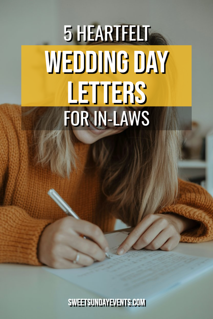 Woman writing heartfelt wedding letters to in-laws in a cozy, intimate setting.