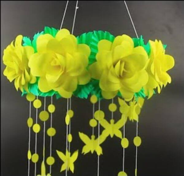 Beautiful Origami Rose Flower Wall Hanging Craft Project