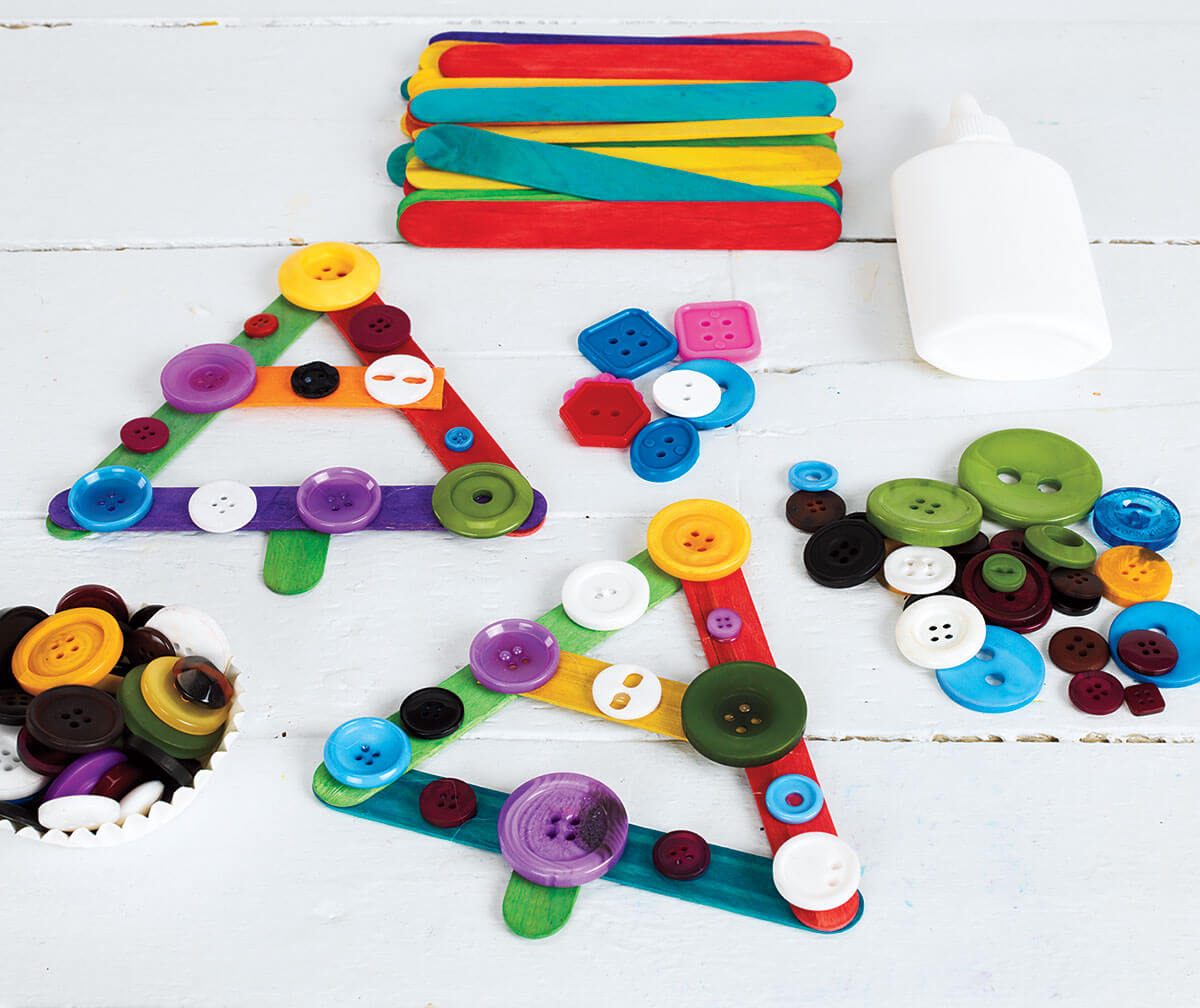 Easy & Adorable Winter Button Tree Craft Idea For Kids DIY Winter Button Crafts