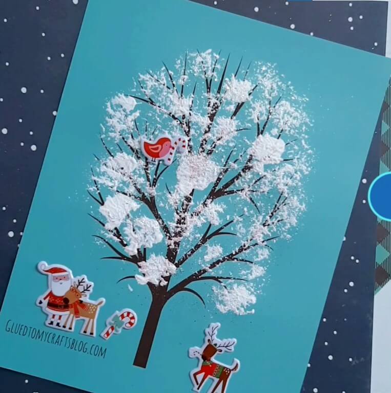 Easy Bubble Warp Snow Tree Painting Craft Activity For Toddlers Bubble Wrap Crafts & Activities for Christmas