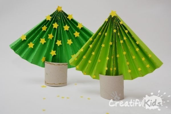 DIY Christmas Crafts for Kids Star studded Christmas trees