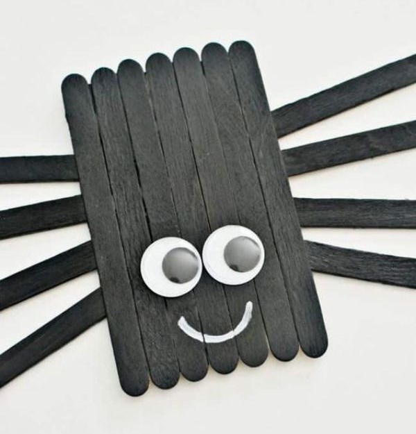 Simple Spider Popsicle Stick Craft At Home For Kids