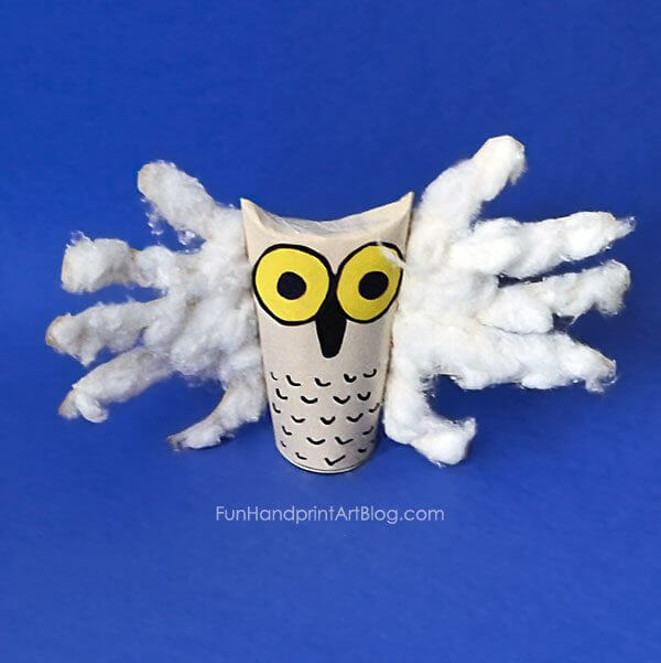 Easy-To-Make Snowy Owl Handprint Craft For Kids