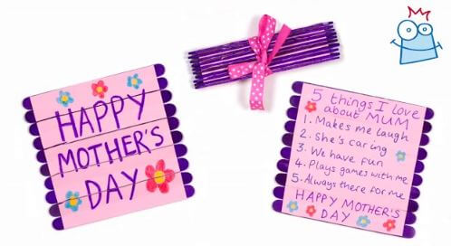 Folding Popsicle Stick Card