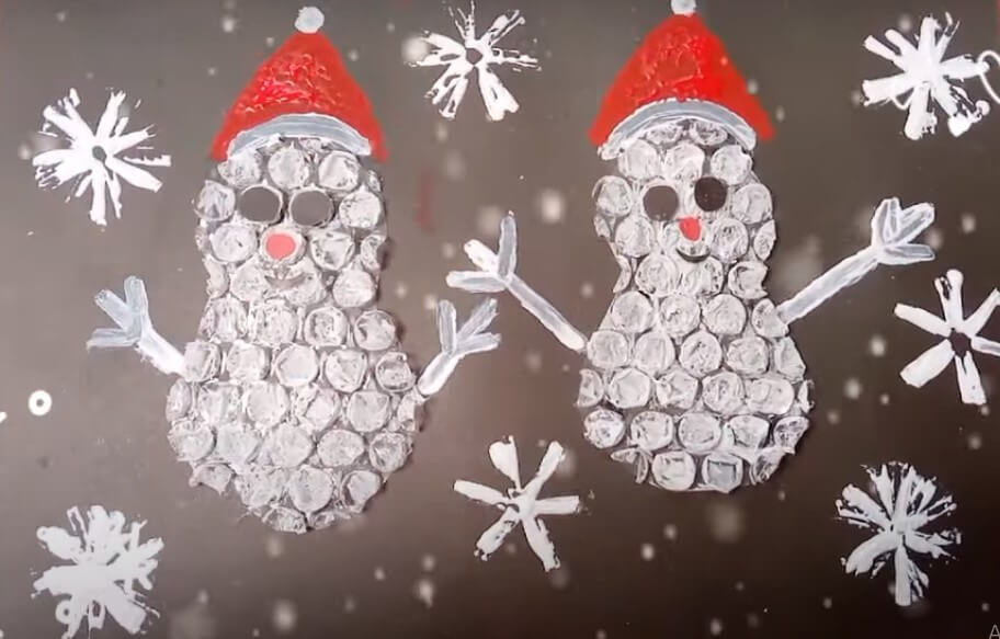 Funny Bubble Wrap Snowman Craft Activity For Kids Bubble Wrap Crafts & Activities for Christmas