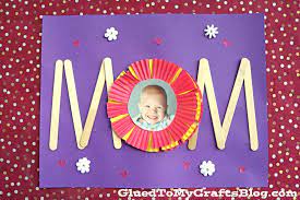 Homemade Popsicle Stick Card Craft for Mother's Day