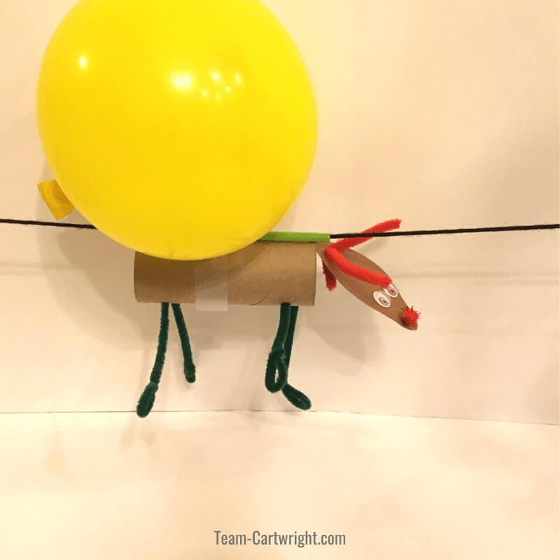 Joyful Flying Reindeer Craft Idea Using Toilet Paper Roll & BalloonUpcycled Winter Crafts