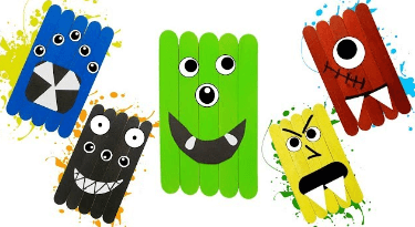 Monster Craft Using Popsicle Sticks