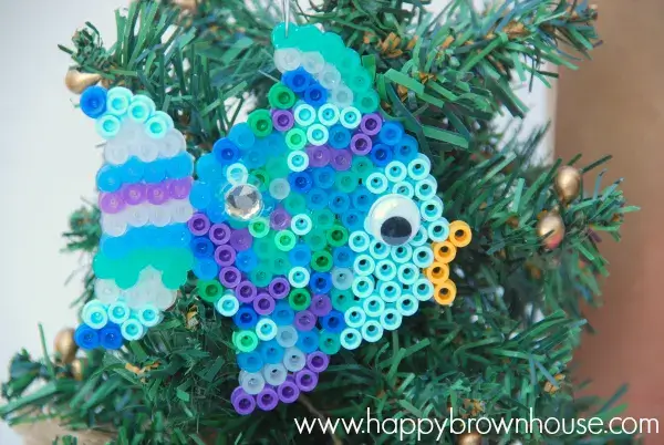 Melted Pony Bead Christmas Ornament Crafts