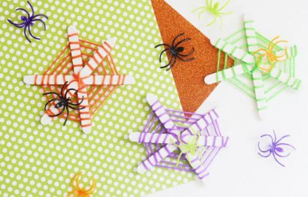 Spider Popsicle Stick Activity For Halloween Season