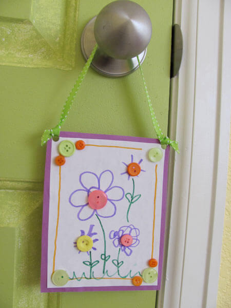 Very Easy Button Art Project For Preschoolers