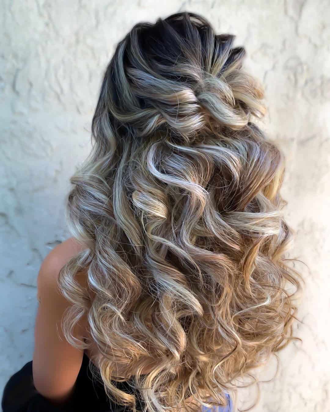 Romantic Half Updo