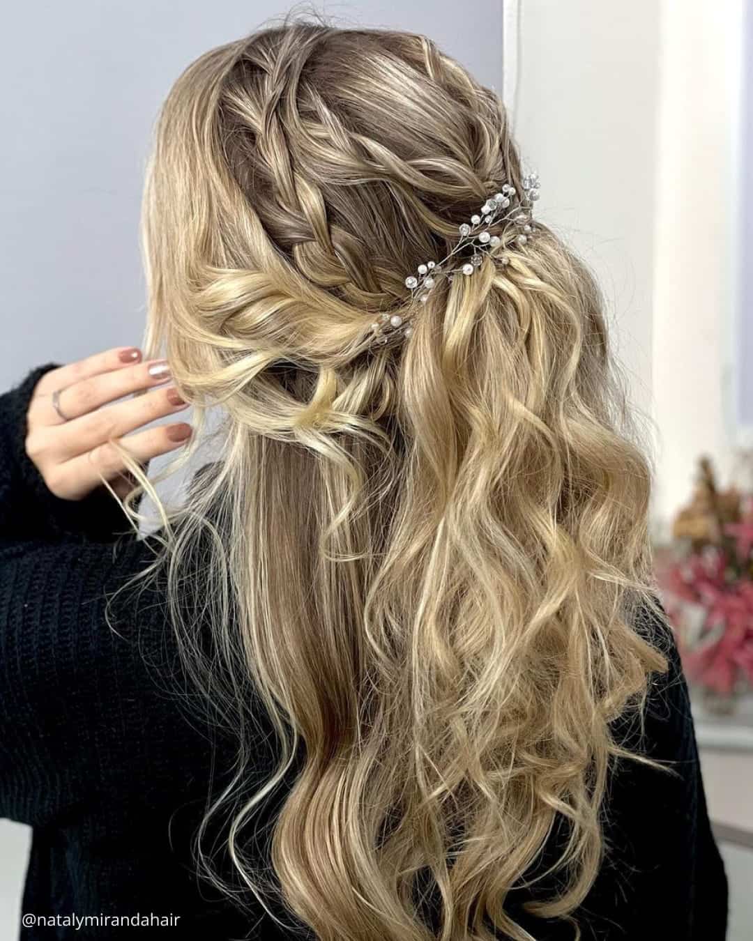 Voluminous Half Updo