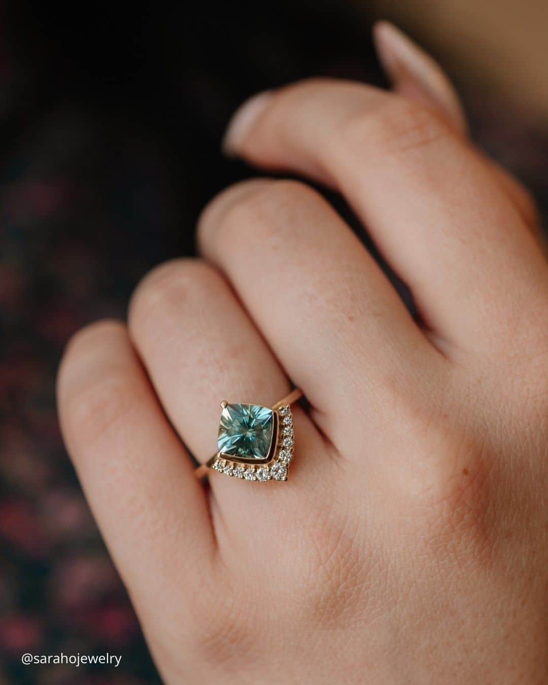Kaleidoscopic Stones Engagement Ring