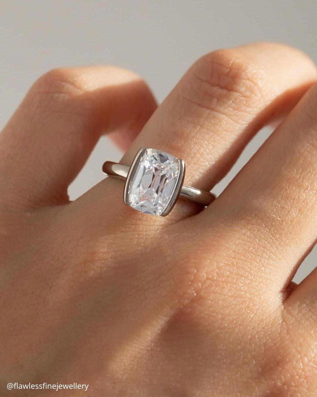 The 'Elongated Cushion' Engagement Ring
