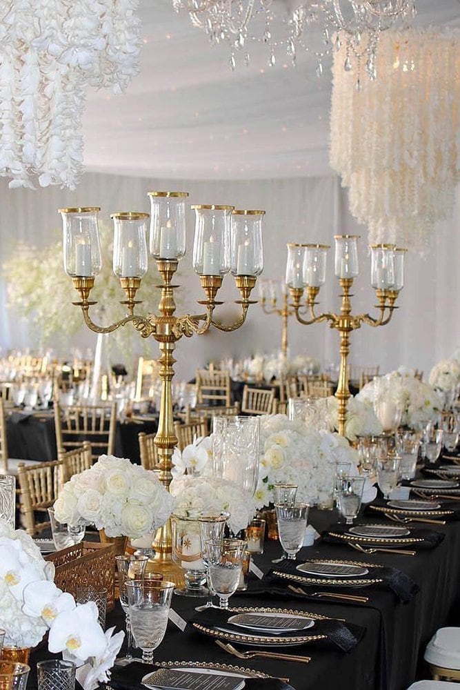 Tall Herbal Wedding Centerpieces