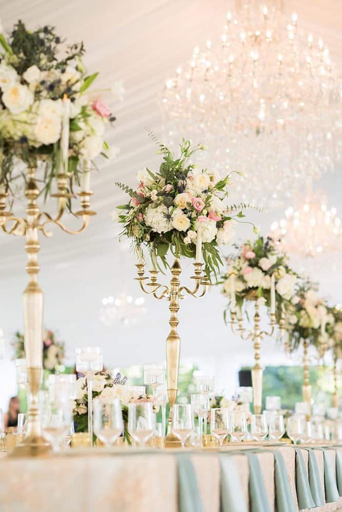 Fall Flower Tall Wedding Centerpieces