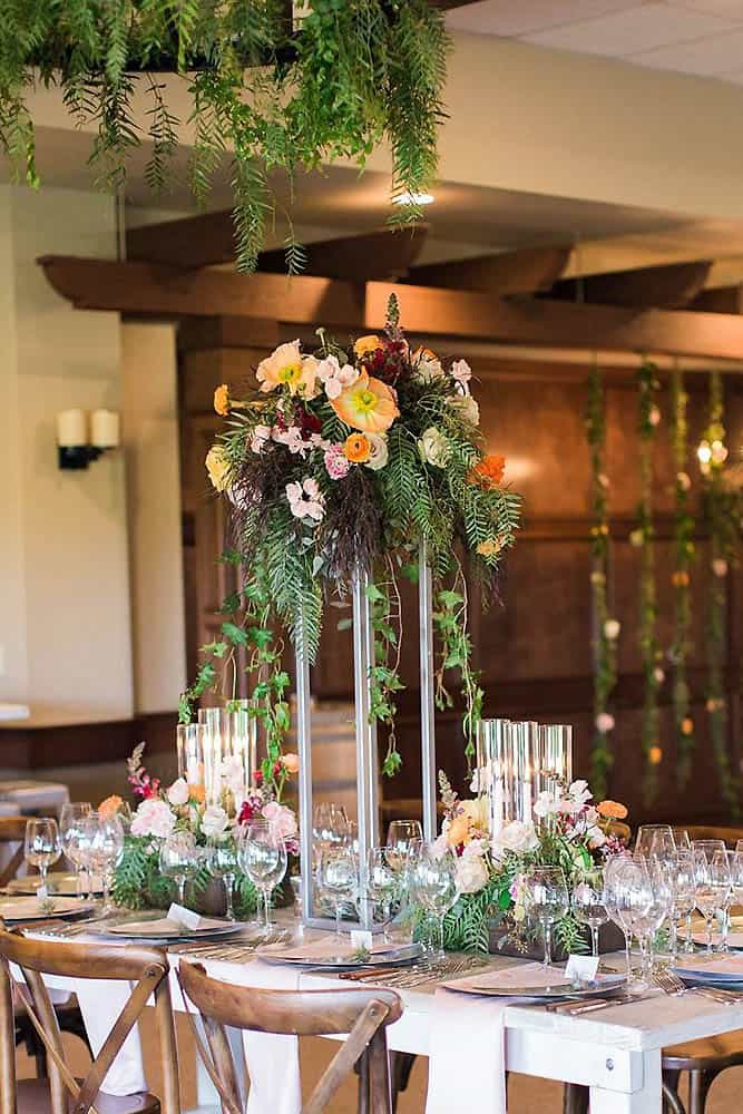Fall Flower Tall Wedding Centerpieces